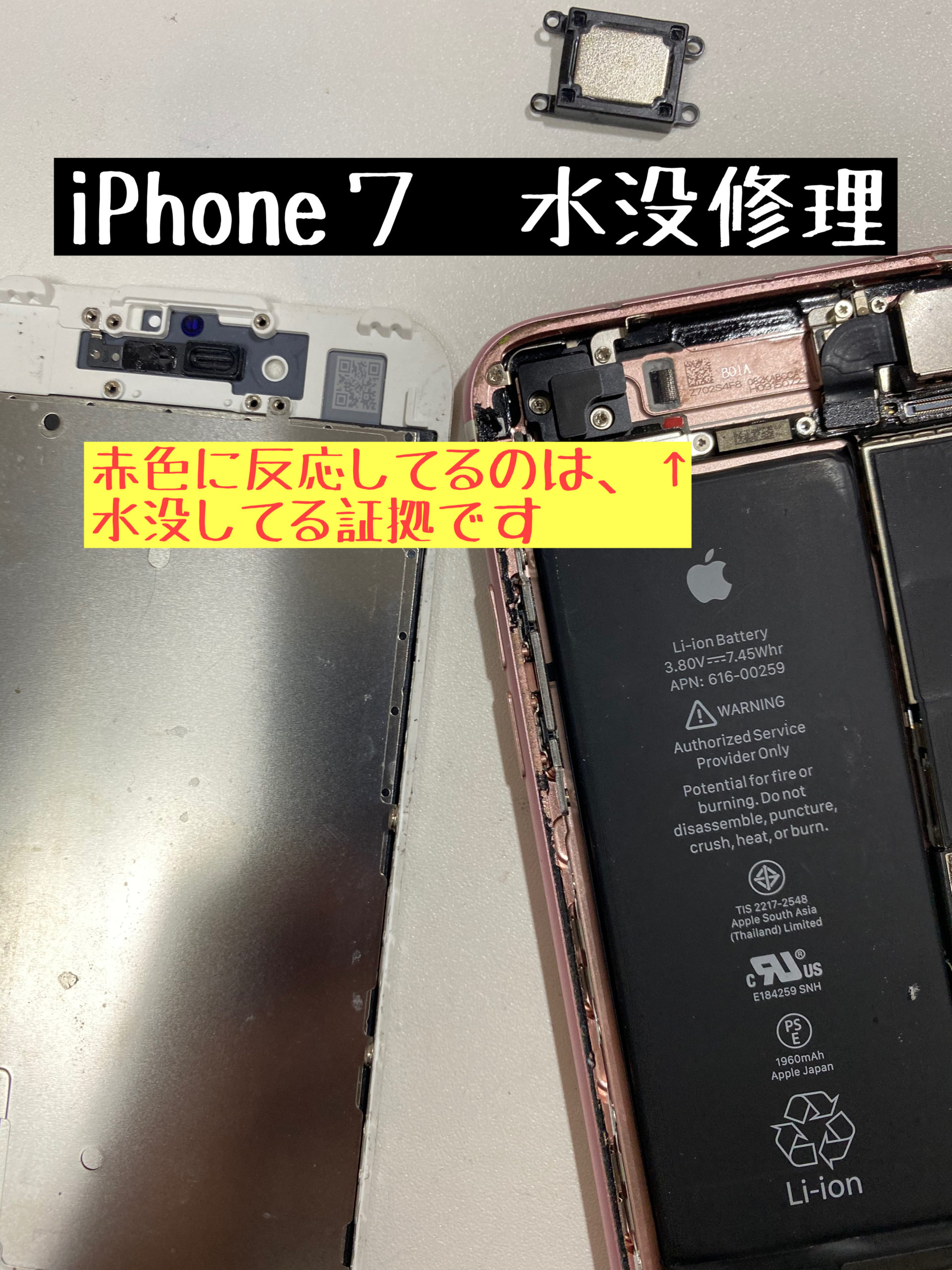 水没修理　スマホ　iPhone アイフォン　お風呂に落とした　トイレに落とした　データ消えない
